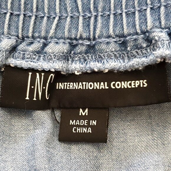 INC Flowy Tiered Chambray Maxi Skirt - Picture 9 of 13